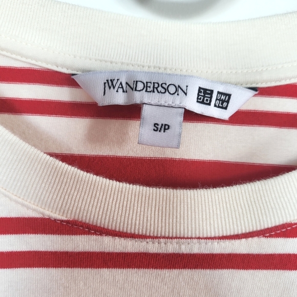 UNIQLO JW ANDERSON FLARED HEM STRIPED T-SHIRT - Picture 9 of 9